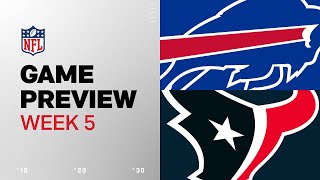 Buffalo Bills vs Houston Texans  2024 Week 5 Game Preview [upl. by Eelrehpotsirhc]