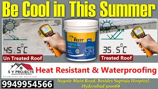 Heat Reflective Waterproofing Coating  Cool Paint For Roof  Cooling Paint for Terrace  SVProjects [upl. by Targett955]