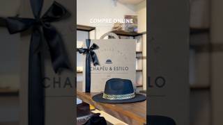 Chapéu fedora preto feminino personalizado aba reta dourado • Mais Vendidos 🔥 moda modafeminina [upl. by Arta]