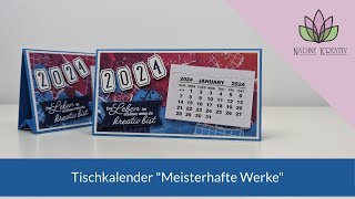 Bastelanleitung Tischkalender quotMeisterhafte Werkequot  Stampin Up Geschenke basteln [upl. by Venable]