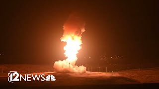 Watch the Air Force test a Minuteman III missile from Vandenberg AFB in all its fiery glory [upl. by Eecram]