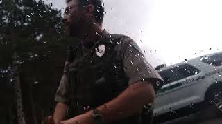 Moraine State Park ranger Butler Pa citizen sitting in vehicle during rain storm is suspicious [upl. by Nylarak426]