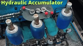 Hydraulic accumulator  Demonstration of hydraulic accumulator [upl. by Laux311]