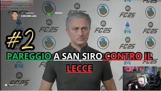 FC 25 CARRIERA ALLENATORE PAREGGIO A SAN SIRO CONTRO IL LECCE PS5 GAMEPLAY INTER [upl. by Artimed]