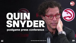 Hawks vs Trail Blazers Postgame Press Conference Quin Snyder [upl. by Lanor]