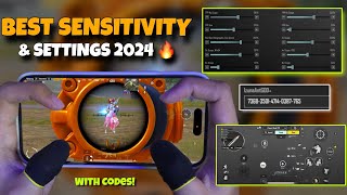 NEW😱BEST SENSITIVITY amp SETTINGS 2024🔥 4 Finger Claw Gyroscope  PUBG MOBILE [upl. by Niwrud]