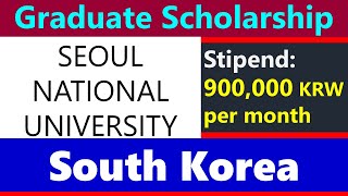 SEOUL National University PhDMS Scholarship In South Korea [upl. by Ziom]