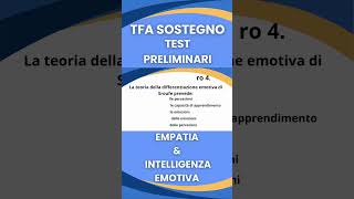 Tfa sostegno 2023  Test PreliminariDomande con Risposta shorts 04 [upl. by Eeresed708]