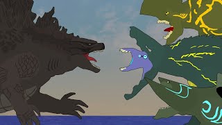 Godzilla vs Pacific Rim Kaijus  EPIC BATTLE  Monsterverse vs Pacific Rim Animation [upl. by Bowler932]