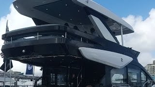 Debut of Cruisers Yachts 55 FLY at FLIBS [upl. by Loveridge]