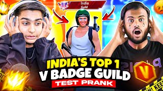 India’s No 1 Guild Test On Angry Youtuber On Live 🤯  Garena Free Fire [upl. by Enamrahs]