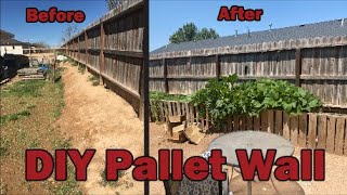 DIY Pallet Retaining Wall amp Raised Garden Bed Free or really cheap [upl. by Aurelius]