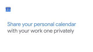 Share your personal Google calendar with your work calendar privately [upl. by Oigroig308]