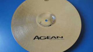 Agean Cymbals Paper Thin Crash Custom Brilliant 16quot [upl. by Arorua514]