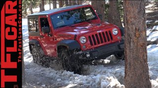 2015 Jeep Wrangler Rubicon Hard Rock Snowy amp Muddy Colorado OffRoad Review [upl. by Eannaj]