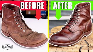 ASMR How to FIRE SHINE Your Red Wing Iron Rangers [upl. by Raye413]