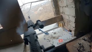 Ukrainian M240 Gunner Operations in Bakhmut [upl. by Anihta104]