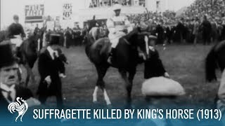 Emily Davison Suffragette Killed by Kings Horse at Derby 1913  British Pathé [upl. by Corwin]