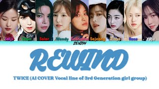 HOW WOULD VOCAL LINE 3rd Gen GIRL GRUP SING TWICE  REWIND AI COVER [upl. by Radcliffe]