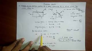 Normal and tangential stress direct stress in one plane [upl. by Yleik]