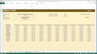 Report Card Basic  Excel Template [upl. by Fafa]