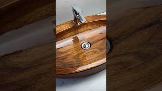 wood sink 😍😍trending viral beautiful ytshorts architecture sink woodworking [upl. by Gensmer]