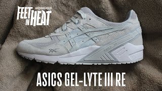 ASICS GelLyte III RE Glacier GreyPiedmont Grey  Sneaker Unboxing amp On Feet Look  FEET IN HEAT [upl. by Armalda]