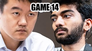 Ding vs Gukesh  GAME 14  FIDE World Chess Championship Match 2024 [upl. by Anaujit]