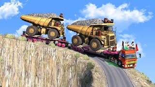 Delivery of Mining Trucks Over Steep Roads  Euro Truck Simulator 2 [upl. by Blandina]