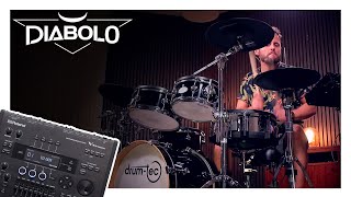 TopNotch Sound Module with HOTSPOTFREE EDrums drumtec diabolo 3 series feat Roland TD50X demo [upl. by Akinod]