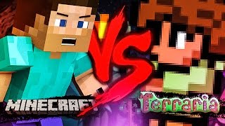 Minecraft VS Terraria  Duelo de Titãs [upl. by Lyckman689]