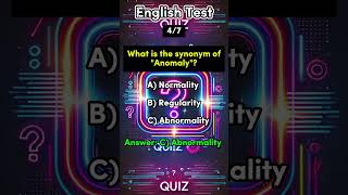 English Synonym Quiz  Improve Vocabulary puzzle english englishgrammar englishspeaking shorts [upl. by Aramal]