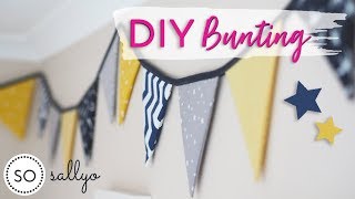 DIY BUNTING TUTORIAL  How To Make Bunting  Easy for Beginners [upl. by Jeroma]