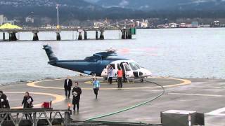 S76 Helijet landing amp takeoff [upl. by Adnar]