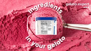 Gelato and ice cream ingredients explained [upl. by Orihakat]