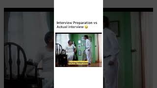 Interniew Preparation VS Actual Interview shorts [upl. by Niwrek]