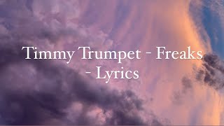 Timmy Trumpet  Freaks Lyrics [upl. by Dorice]