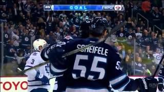 Maple Leafs  Jets Highlights 120215 [upl. by Annaeg]