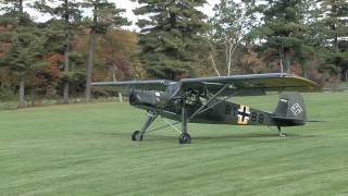 Fieseler Storch takeoff [upl. by Thurman]