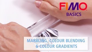 FIMO  Marbling Colour Blending amp Colour Gradients  FIMO BASICS Tutorial english [upl. by Enidan]