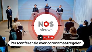 TERUGKIJKEN Persconferentie over corona met Rutte en De Jonge [upl. by Schach]