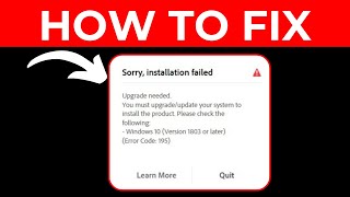 How To Fix quotSorry Installation Failed Upgrade Neededquot 2024 Updated [upl. by Crosley]