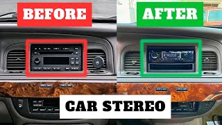 HOW TO INSTALL CAR STEREO BOSS 609UAB MERCURY GRAND MARQUIS FORD CROWN VICTORIA [upl. by Annaxor423]