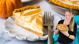 The Perfect Thanksgiving Treat Pumpkin Cheesecake Pie [upl. by Philly441]