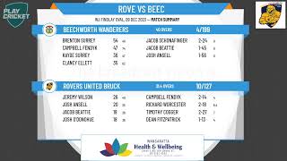 Wangaratta amp District CA  Senior Men A Grade  Rd7  Rovers United Bruck v Beechworth Wanderers [upl. by Aroved628]