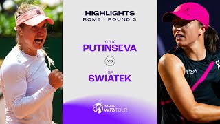 Iga Swiatek vs Yulia Putintseva  2024 Rome Round 3  WTA Match Highlights [upl. by Legnalos]