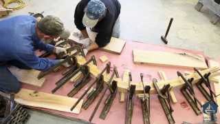 How to laminate the stem for 24 wooden vbottom skiff boat [upl. by Ahseinar]