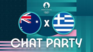 Australia v Greece  Mens Olympic Basketball Tournament Paris 2024  Chat Party ⚡🏀 [upl. by Nepean]