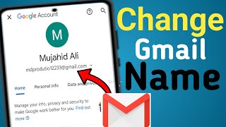 Gmail id name kaise change kare  google account name change 2024 [upl. by Mayda]