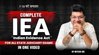 Indian Evidence Act 1872 full lecture  Judiciary Exam  Nitesh Sir ALEC Judiciary [upl. by Annahsed542]